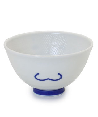 Mother garden しろたん ごはん粒がくっつきにくい ご飯茶碗 《大盛》 《顔ぼん柄/しろたん&らっこいぬ柄》 単品 顔ぼん柄
