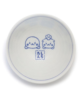 Mother garden しろたん ごはん粒がくっつきにくい ご飯茶碗 《大盛》 《顔ぼん柄/しろたん&らっこいぬ柄》 単品 しろたん&らっこいぬ柄