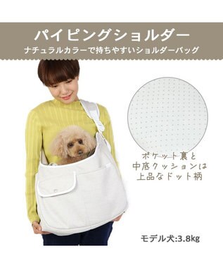 PET PARADISE キャリーバッグ 【小型犬】 パイピング ベージュ