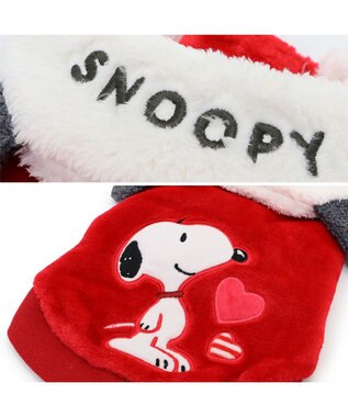 PET PARADISE スヌーピー 襟耳付きベスト 《ラブ》 中型犬 赤