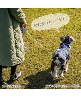 PET PARADISE Lee アウターハーネス 《ヒッコリー》 小型犬 ネイビー×ホワイト