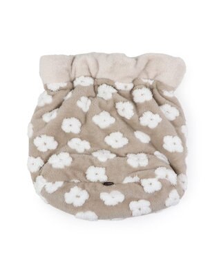 PET PARADISE ペットパラダイス 遠赤外線 ボア 犬たんぽ 《お花柄》M ベージュ