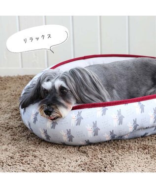 PET PARADISE リサとガスパール であい柄 カドラーベッド (55×15cm) グレー