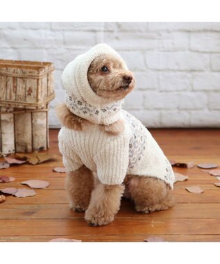 PET PARADISE ペットパラダイス ニット帽子《ノルディック柄》小型犬 ノルディック柄