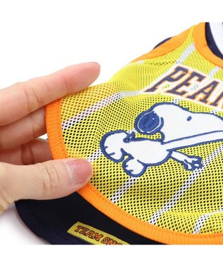 PET PARADISE スヌーピー バスケット Ｔシャツ 接触冷感《イエロー》 中型犬 大型犬 イエロー×ブラック