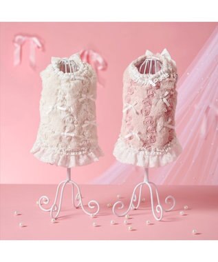 PET PARADISE cherircouture パールリボン ベスト 《ホワイト》 小型犬 ホワイト