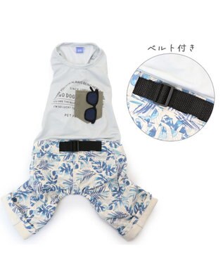 PET PARADISE ペットパラダイス ボタニカル パンツ つなぎ 【小型犬】 グレー