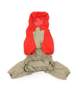 PET PARADISE ペットパラダイス 足付 レインコート 《赤》 小型犬 赤