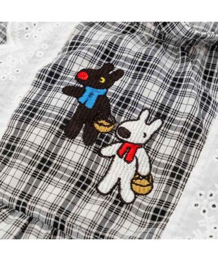PET PARADISE リサとガスパール  ワンピース 《チェック柄》小型犬 ホワイト×ブラック