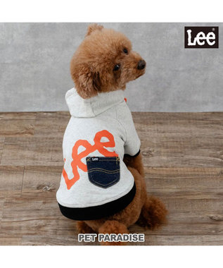 Lee ビッグ ロゴ パーカー 《グレー》 小型犬 / PET PARADISE