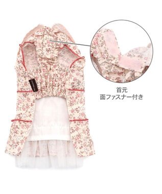 PET PARADISE ペットパラダイス レース襟 小花 ワンピース 小型犬 ライトピンク