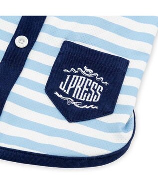 PET PARADISE J.PRESS 接触冷感 ボーダー タンクトップ 小型犬 ホワイト×ブルー