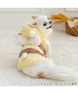 PET PARADISE ペットパラダイス 蜂さん 綿入り ベスト 小型犬 イエロー