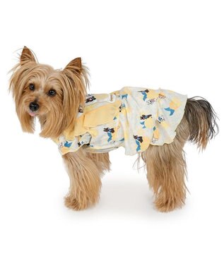 PET PARADISE リサとガスパール エコメイド シトラス ワンピース 小型犬 ホワイト×イエロー