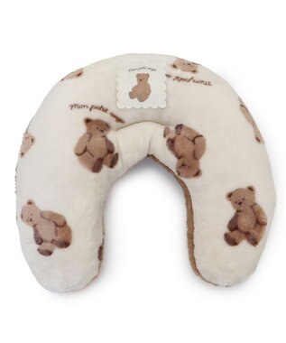 PET PARADISE ペットパラダイス くまちゃん 遠赤外線 ボアピロー オフホワイト×ブラウン