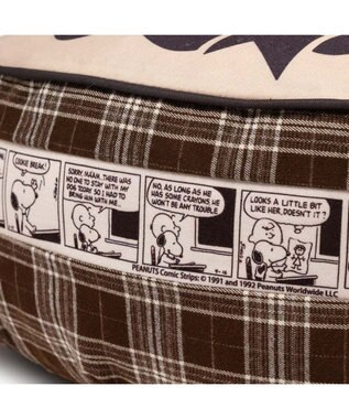 PET PARADISE スヌーピー クッション 《ブラザー》 L ブラウン