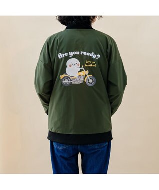 Mother garden しろたん ブルゾン《しろたんライダー柄》 ユニセックス  カーキ