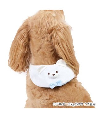 犬のぬいぐるみ ベージュ 青いバンダナ taku019912.jpg