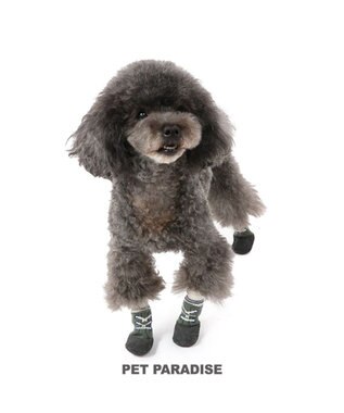 PET PARADISE 犬 靴 靴下 フィットシューズ 【ＳＳ】 《グリーン / ブラウン》