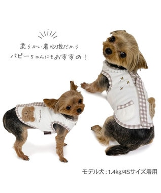 PET PARADISE ペットパラダイス サーモキープ タンクトップ 《ポンポンくまちゃん》 超小型犬 小型犬 オフホワイト