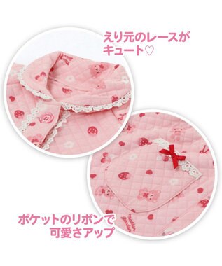 Mother garden マザーガーデン くまちゃん キッズ 長袖 長ズボン パジャマ 100/110/120/130/140 cm ピンク（淡）