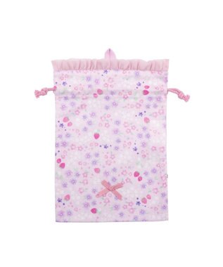 Mother garden マザーガーデン  野いちご 巾着 《小花いちご柄》 小 小花いちご柄