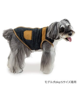 PET PARADISE ペットパラダイス 切替 背開きジップアップ ベスト 《ブラック》 小型犬 ブラック×ホワイト