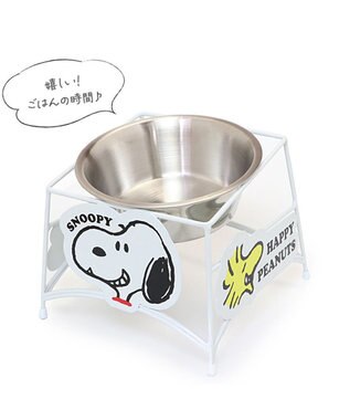 PET PARADISE スヌーピー ワイヤー えさ皿 大1個 ホワイト