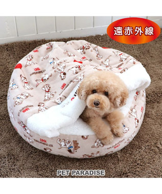 PET PARADISE ディズニー 101匹わんちゃん 丸型寝袋 遠赤外線 《風船柄》 60cm 風船柄