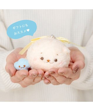 Mother garden しろたん リボンキーホルダー 《らっこいぬ》 らっこいぬ