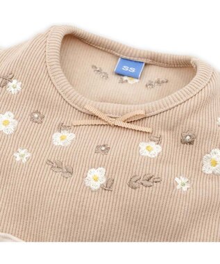 PET PARADISE ペットパラダイス プレミアム ペティヒート ワンピース 《花刺繍》 小型犬 ベージュ