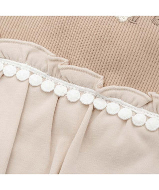 PET PARADISE ペットパラダイス プレミアム ペティヒート ワンピース 《花刺繍》 小型犬 ベージュ