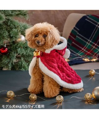 PET PARADISE ペットパラダイス サンタ なりきりポンチョ 2026 小型犬 レッド