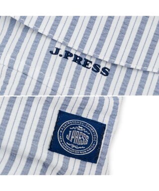 PET PARADISE J.PRESS ストライプ パンツつなぎ 小型犬 ベージュ×ネイビー