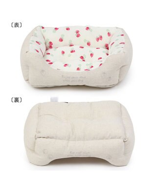 PET PARADISE 苺柄 四角型クール カドラーベッド（38cm） -