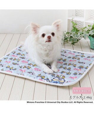 PET PARADISE ミニオン 冷感柔らかマット 《アイス柄》 Ｓ ライトブルー