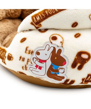 PET PARADISE リサとガスパール 遠赤外線 つぼ型ボア カドラー ブラウン