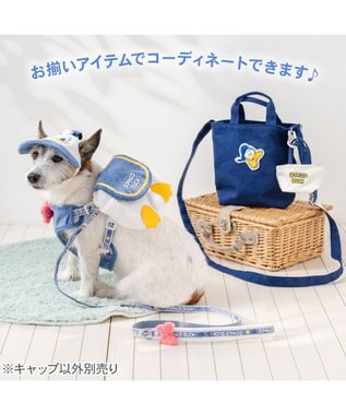 PET PARADISE ディズニー ドナルドダック お顔キャップ ４Ｓ～３Ｓ/ＳＳ～Ｓ ネイビー×ホワイト