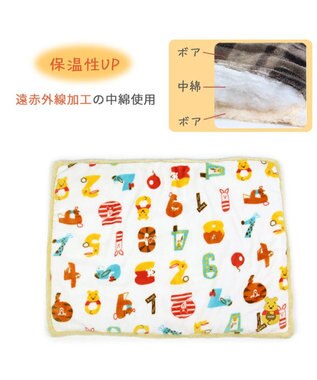 PET PARADISE ディズニー くまのプーさん 遠赤外線 ボアマット《  数字柄 》 (80×60cm) 数字柄