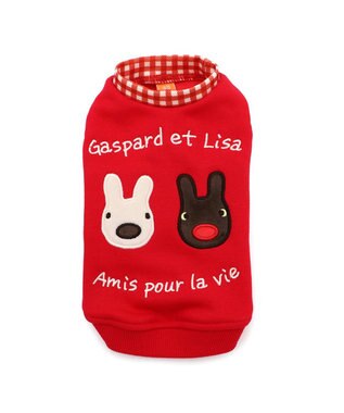 PET PARADISE リサとガスパール 脇開き ベスト 《レッド》 中型犬 大型犬 レッド