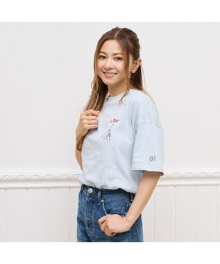 PET PARADISE ペットパラダイス Mai Kuraki　LOVE  オーナー Ｔシャツ  《ブルー》　ユニセックス ブルー
