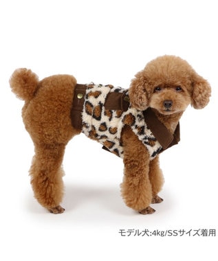 PET PARADISE Lee レオパード ボア ベスト 小型犬 レオパード柄