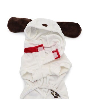 PET PARADISE スヌーピー なりきり ベロア ロンパース 【小型犬】 白~オフホワイト