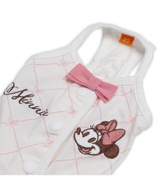 PET PARADISE ディズニー ミニーマウス 接触冷感 背中開き キャミソール 小型犬 ホワイト×ピンク