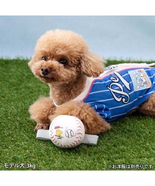 PET PARADISE スヌーピー タブ付 野球ボール  トイ ホワイト