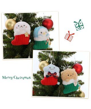 Mother garden しろたん クリスマス靴下キーホルダー 《しろたん》 単品 しろたん