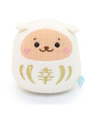 Mother garden しろたん 手のり ちりめん だるま マスコット ちびちびマスコット 8cm 【単品】 らっこいぬ