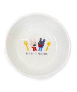 PET PARADISE リサとガスパール 高さのある フードボウル 《朝食柄》 小型犬 ホワイト