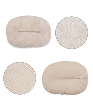 PET PARADISE ペットパラダイス 遠赤外線 ボア ドーム型寝袋 《お花柄》 小型犬 ベージュ