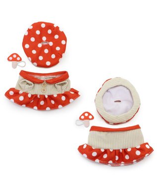 Mother garden しろたん ついてきちゃうしろたん マスコット用 着せ替え服  《きのこワンピース》 きのこワンピース